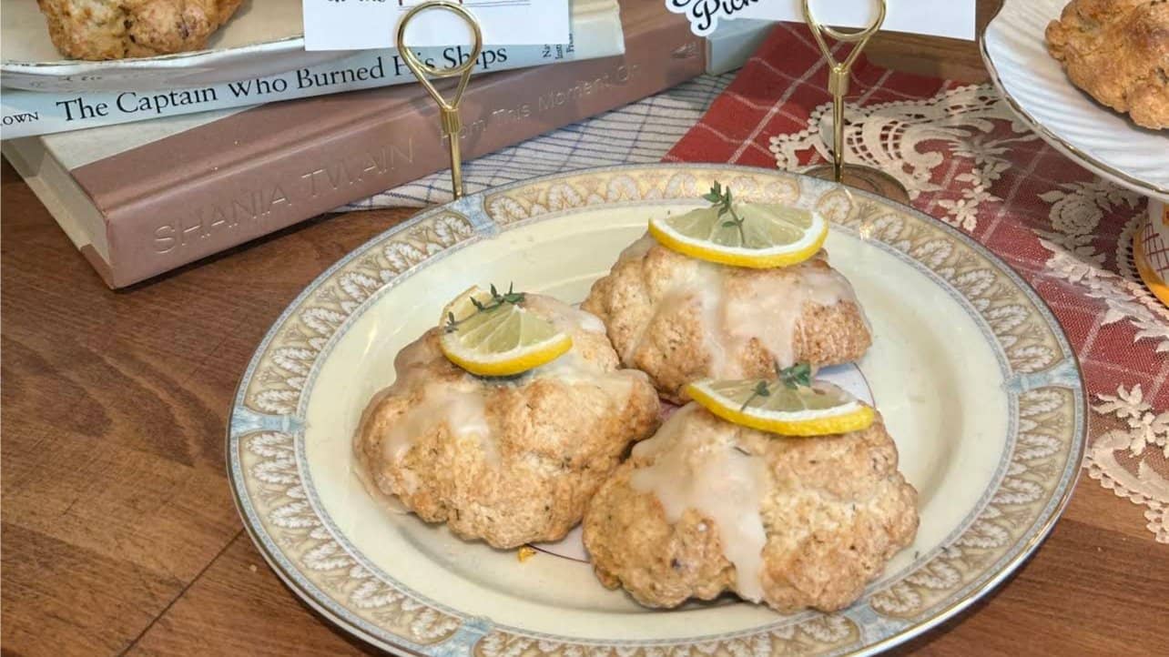 Sunday morning coffee with freshly baked scones