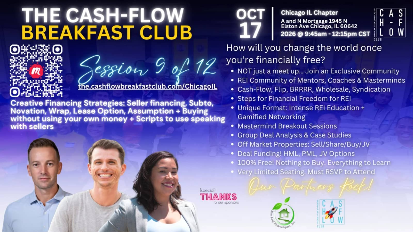 The Cash-Flow Breakfast Club - REI Education & Networking event – Chicago IL