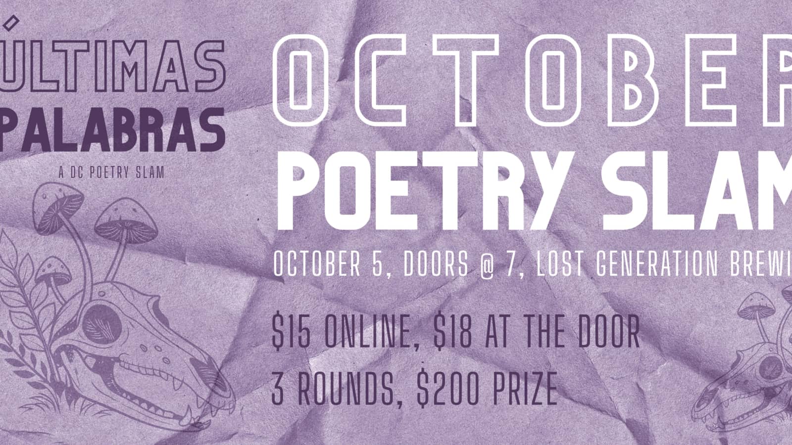 October Poetry Slam! Hosted by Addy