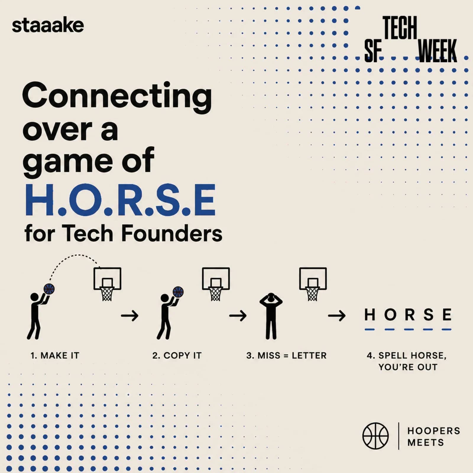 Connecting over a game of H.O.R.S.E 4 AI Founders — Hoopers Meet