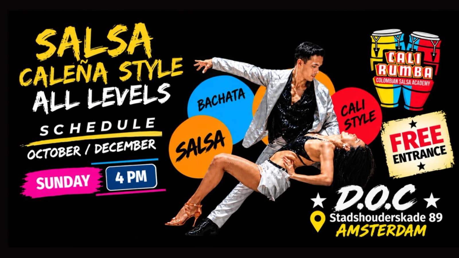 FREE SALSA CALEÑA TRY-OUTS 💃 EVERY SUNDAY – ALL LEVELS @D.O.C