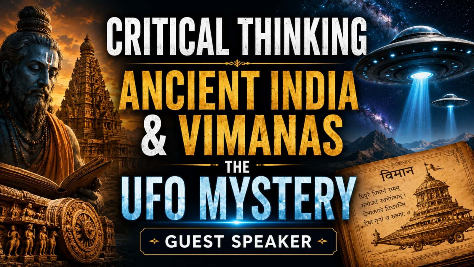 Guest Speaker: Critical Thinking, Ancient India, and the UFO Mystery