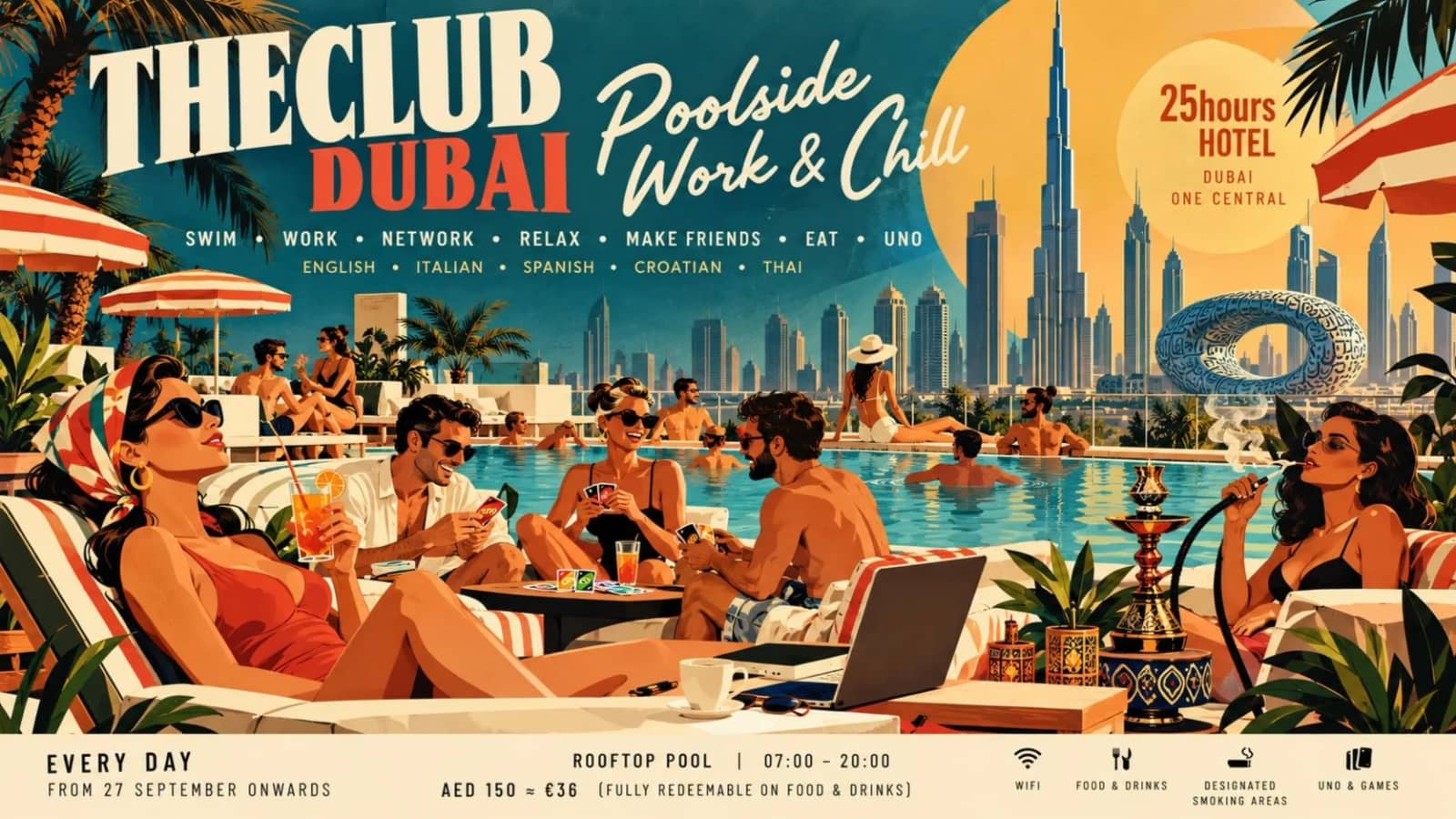 THECLUB DUBAI – POOLSIDE FRIENDS/WORK & CHILL