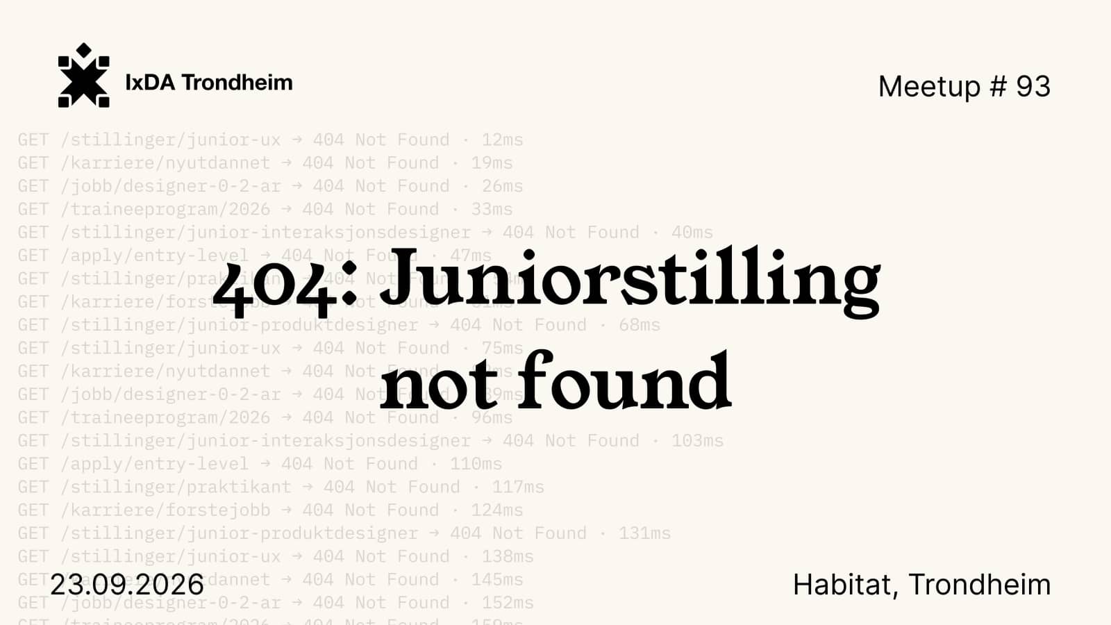 Meetup #93: Juniorkrisen