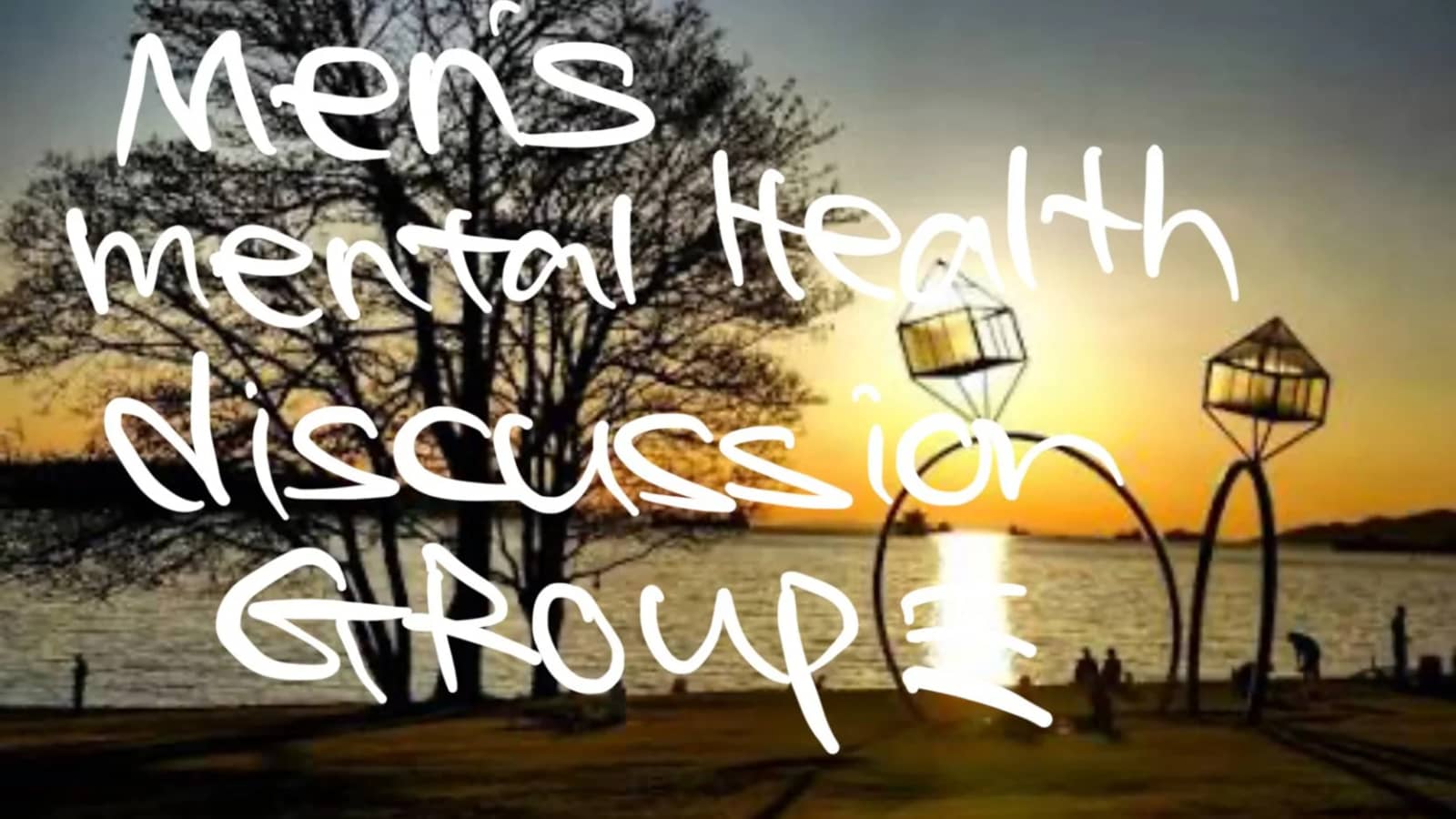Men Watching Sunset & Talking about Mental Health