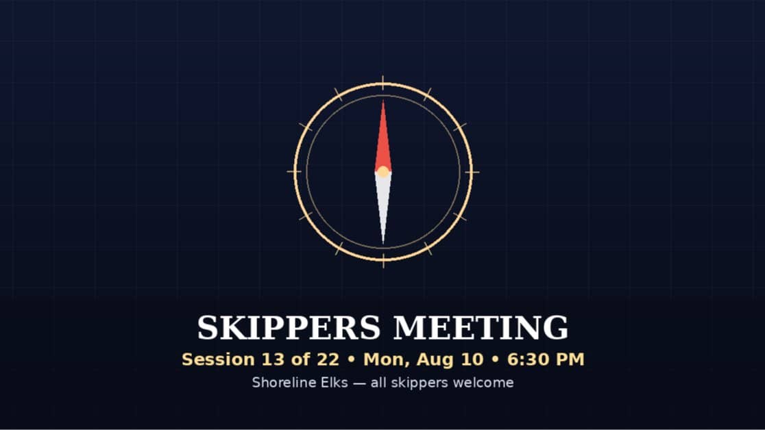 ⚓ Skippers Meeting — Session 13 of 22