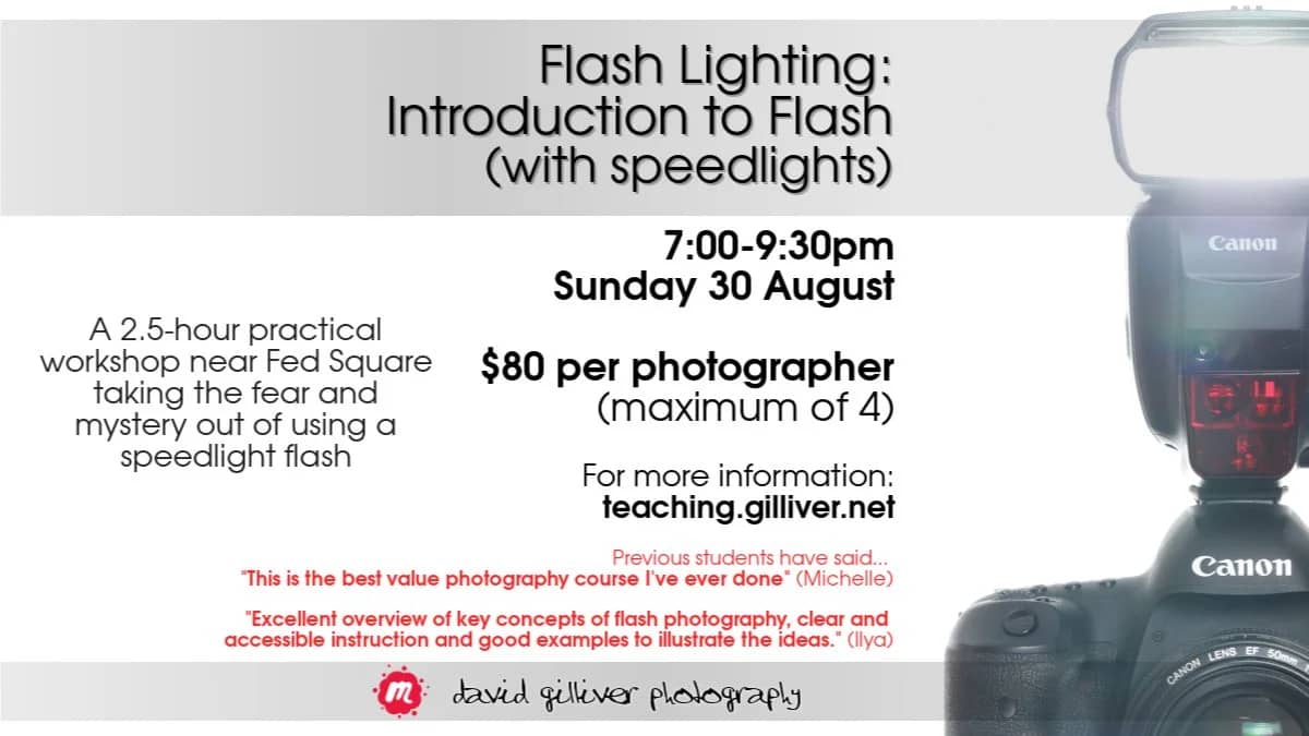 Flash Lighting: Introduction to Flash (using speedlights)