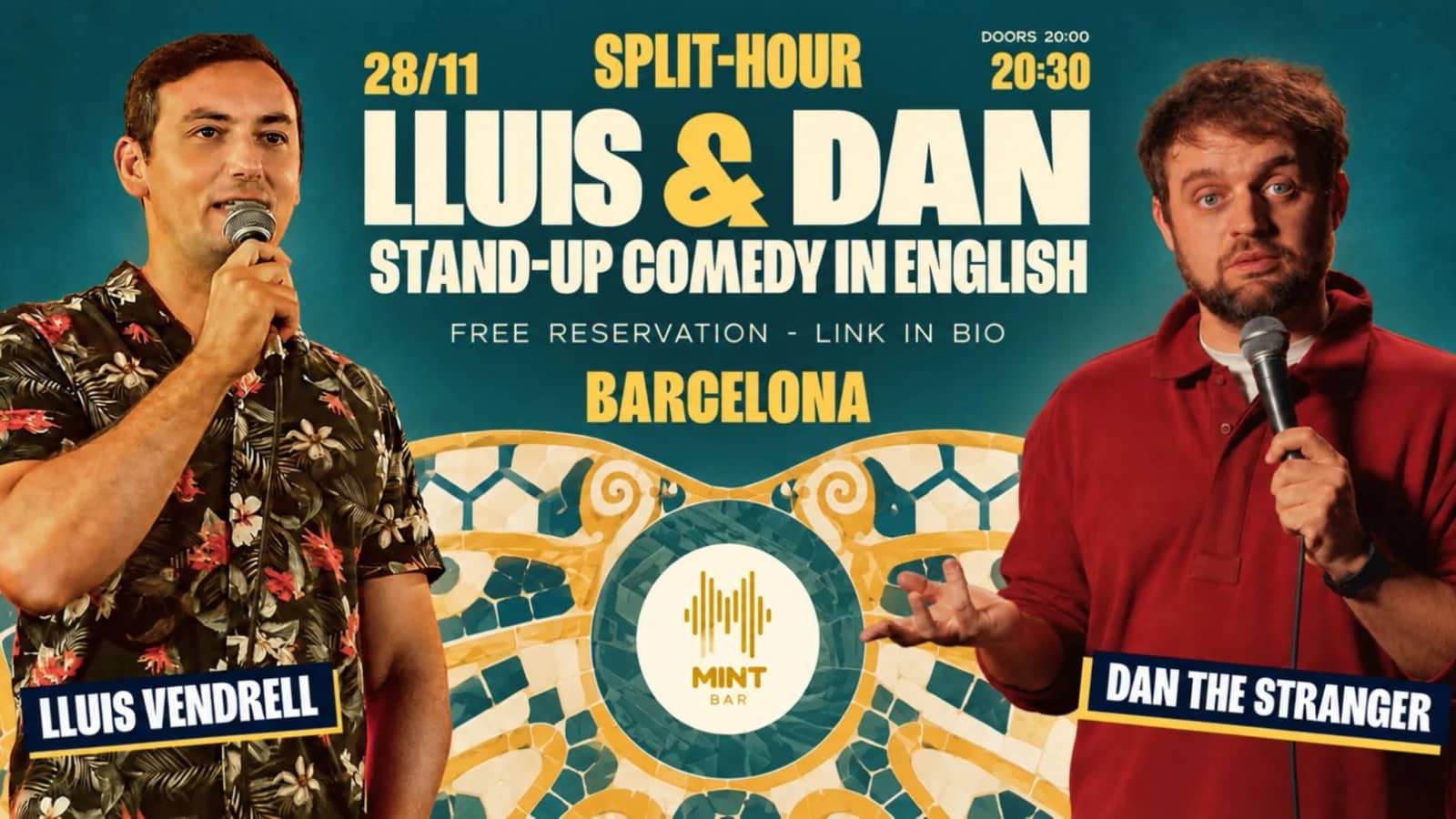🎤LLUIS & DAN • Stand-up Comedy in English (FREE RESERVATION)