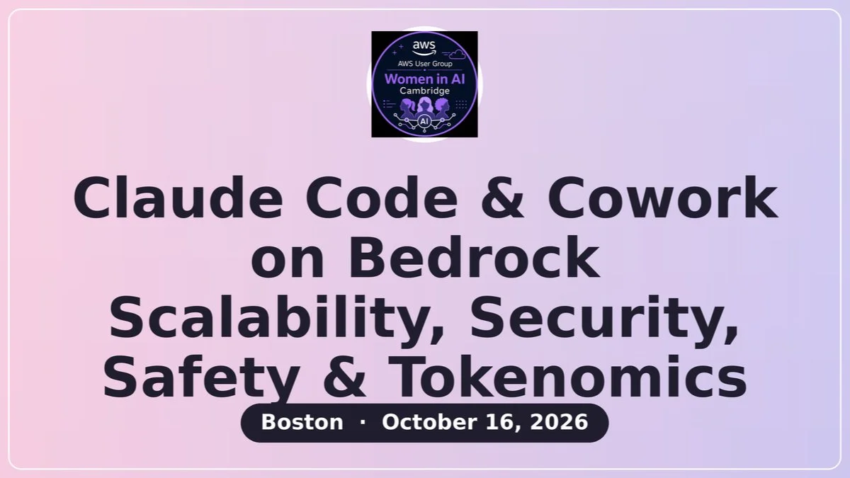 Community Outing: AWS Claude Code and Cowork Workshop (Boston, in person)