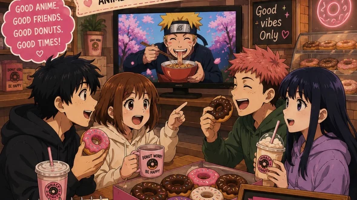 Cozy Anime Watch together at Donut Cafe!