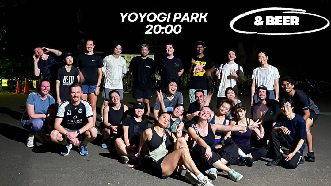 Night run & beer at Yoyogi park 🏃♀️