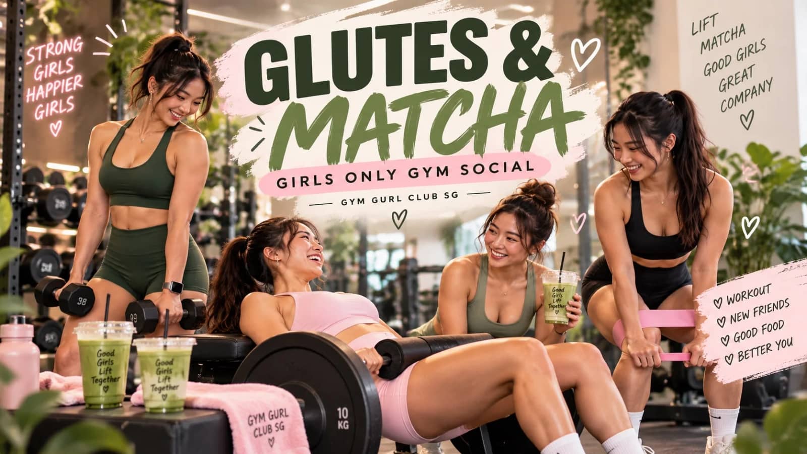 GLUTES & MATCHA — GIRLS ONLY GYM SOCIAL!