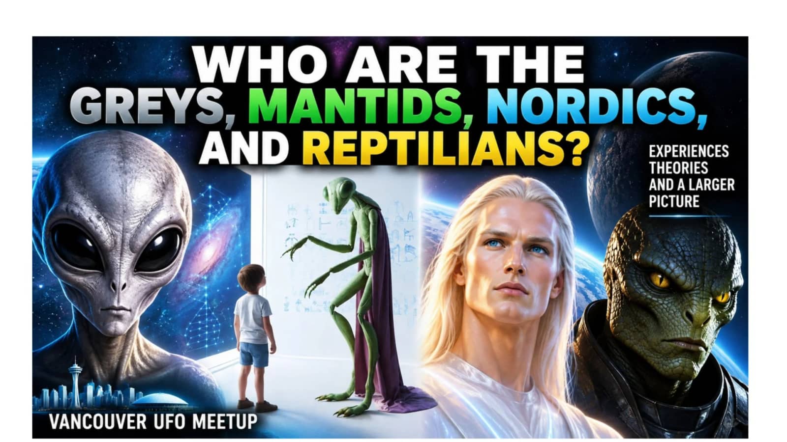 Vancouver UFO Meetup: Who Are the Greys, Mantids, Nordics, and Reptilians?