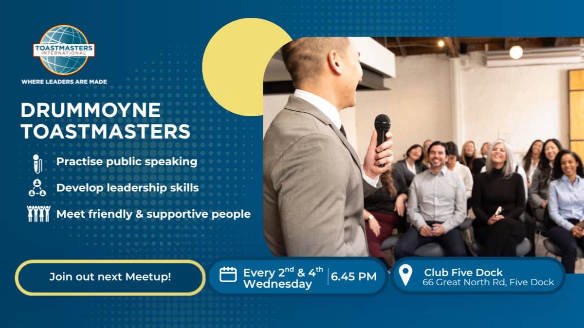 Drummoyne Toastmasters Meeting @ Club 5 Dock
