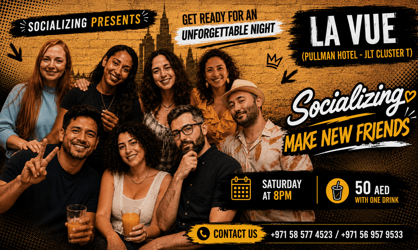 Socializing! Make new friends in "LA VIEW "