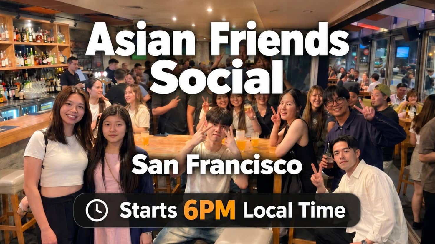 ๐ Asian Background Social: Lounge Asia San Francisco (Easy English) @6pm