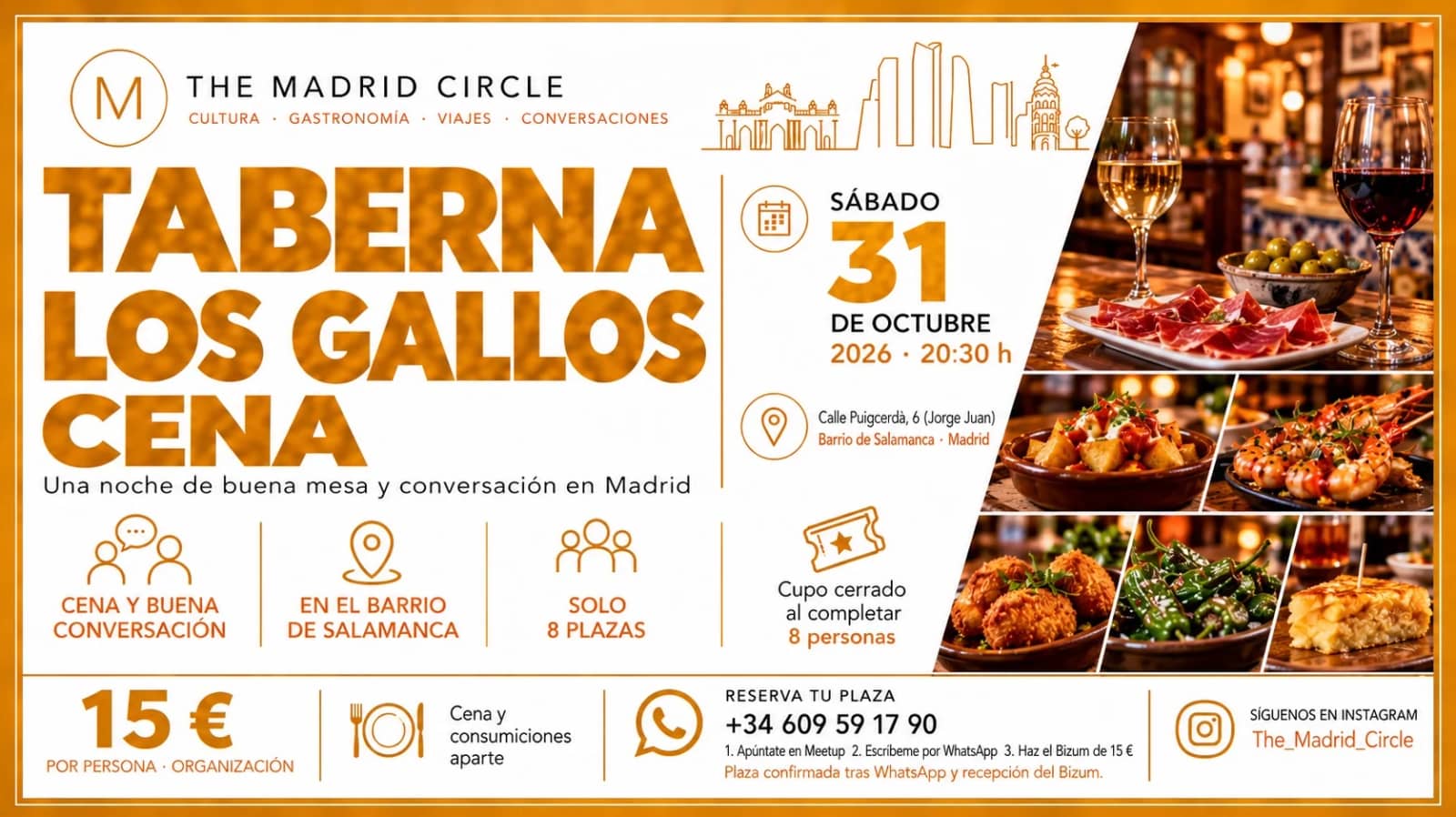 🎃Cena en Taberna Los Gallos · Una noche de Halloween con encanto