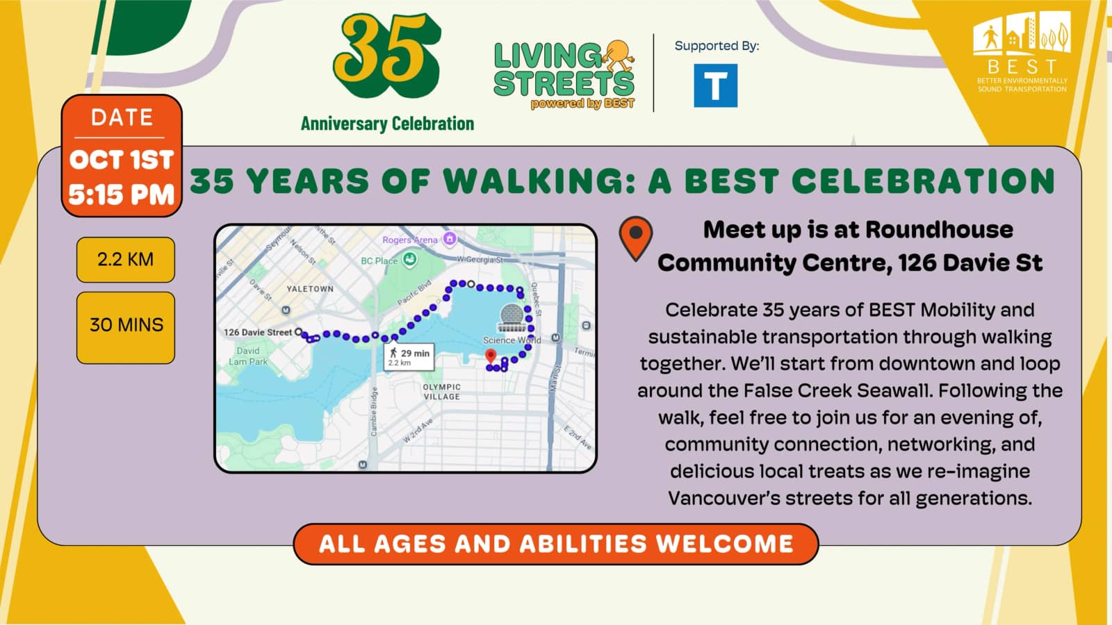 35 Years of Walking: A BEST Celebration Walk