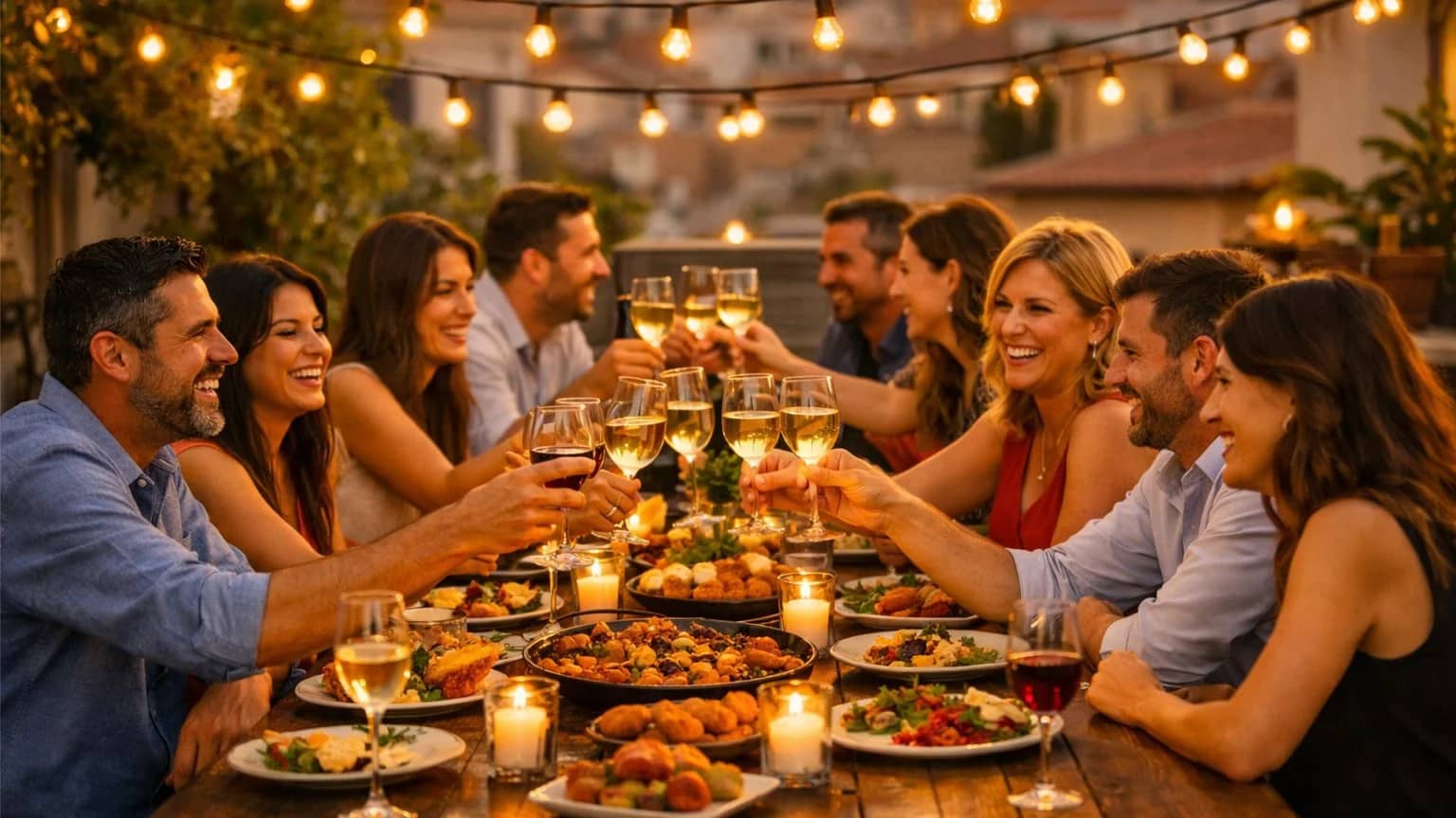 Cena para solteras/os, separadas/os, divorciadas/os en barcelona