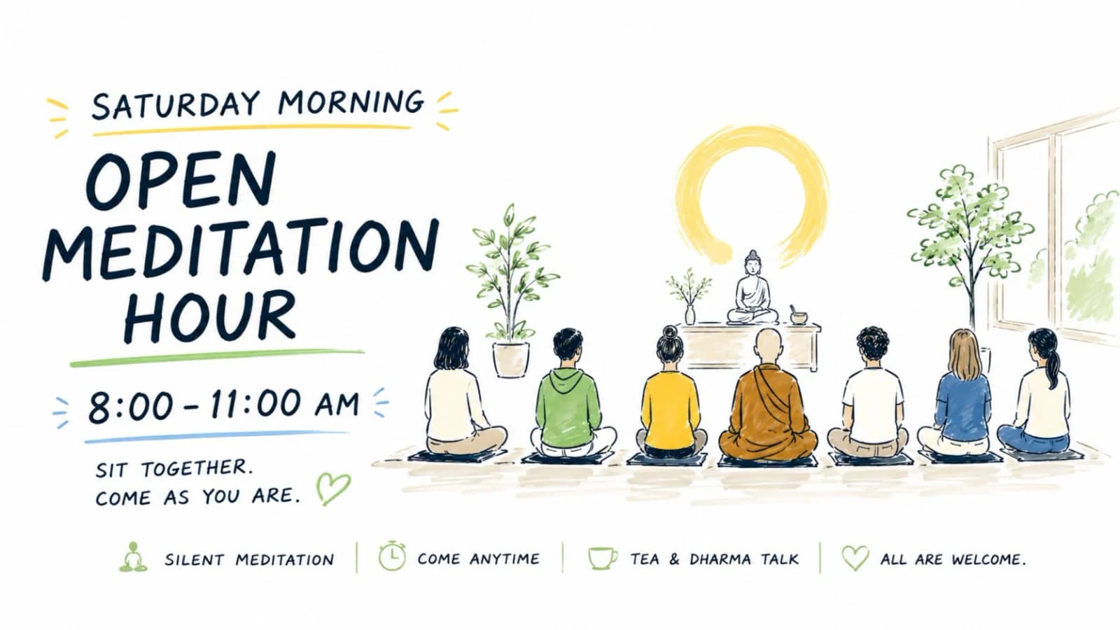Saturday Silent Meditation & Dharma Program