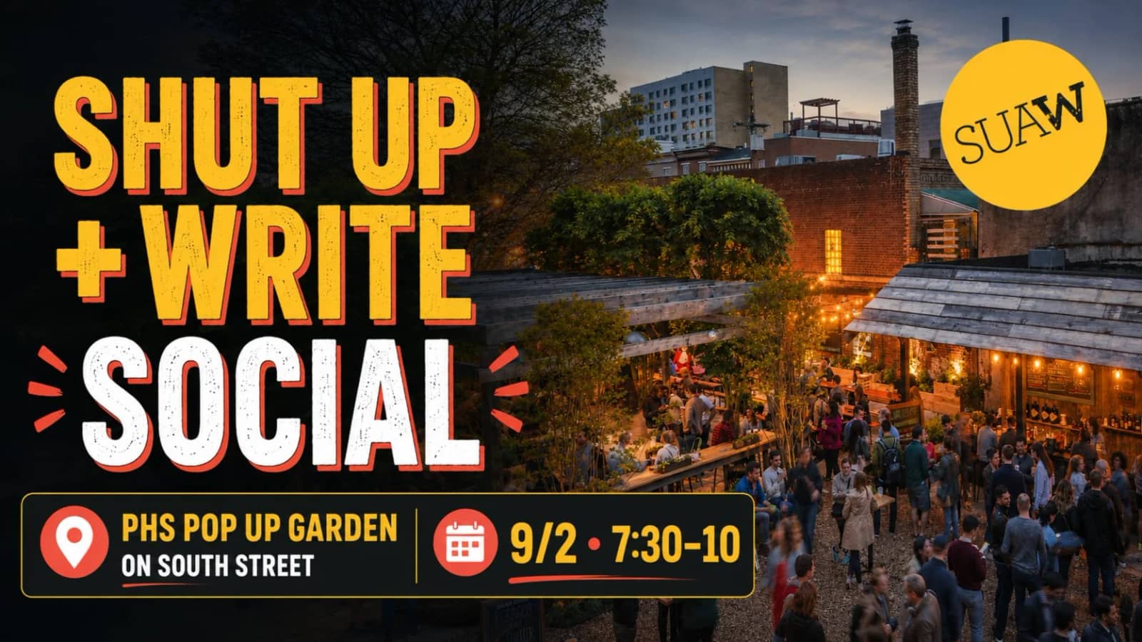 Shut Up + Write: End of Summer Social