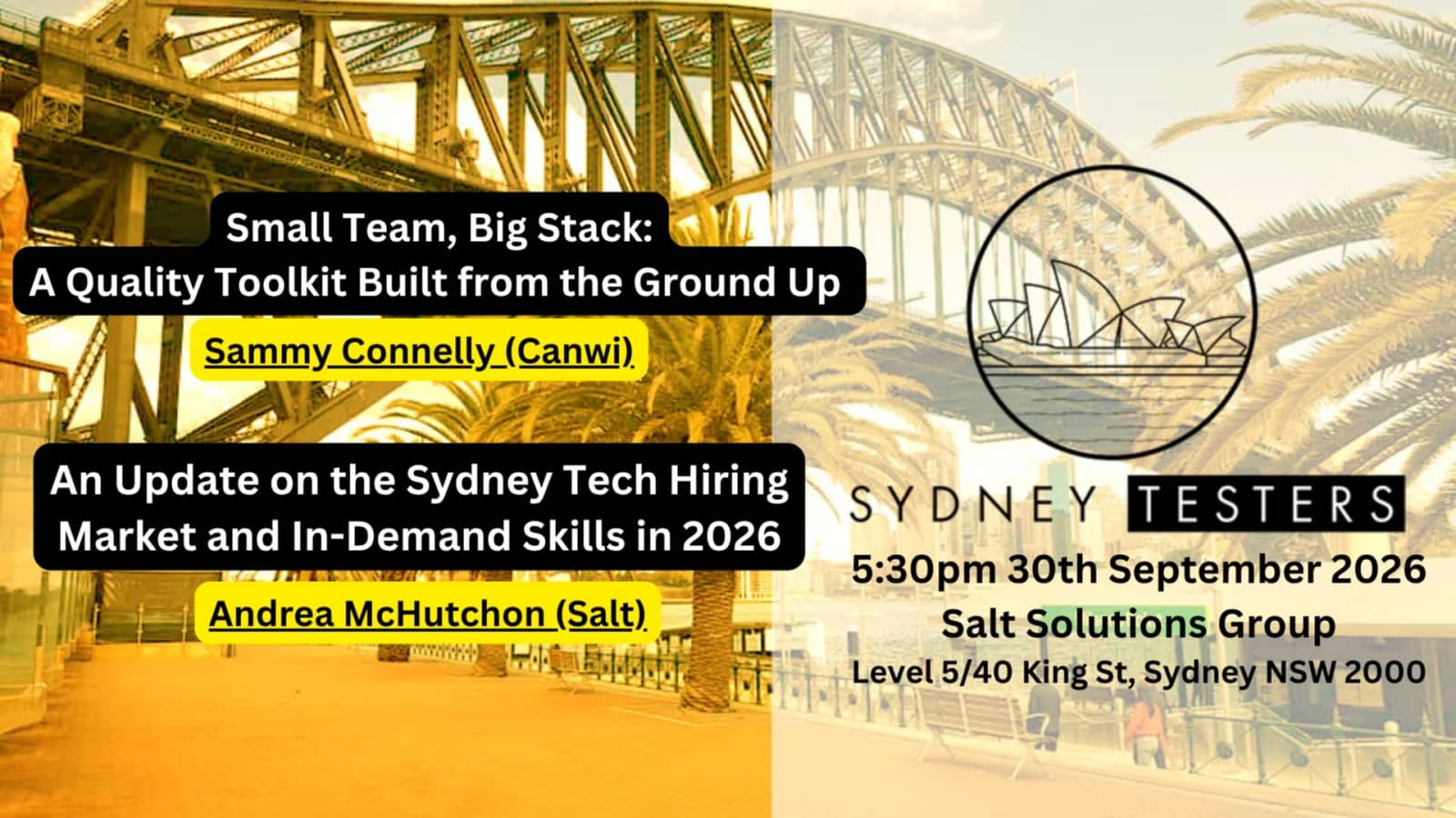 Quality in Small Startups by Sam Connelly & 2026 Job Market by Andrea McHutchon