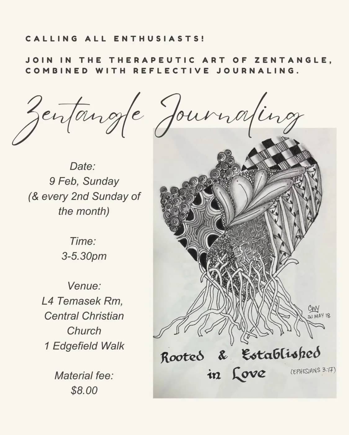 Zentangle Journaling Class
