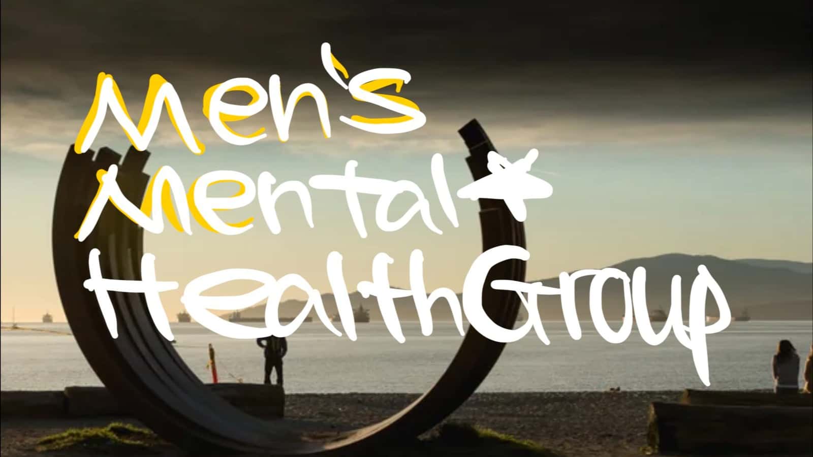 Men Watching Sunset & Talking about Mental Health