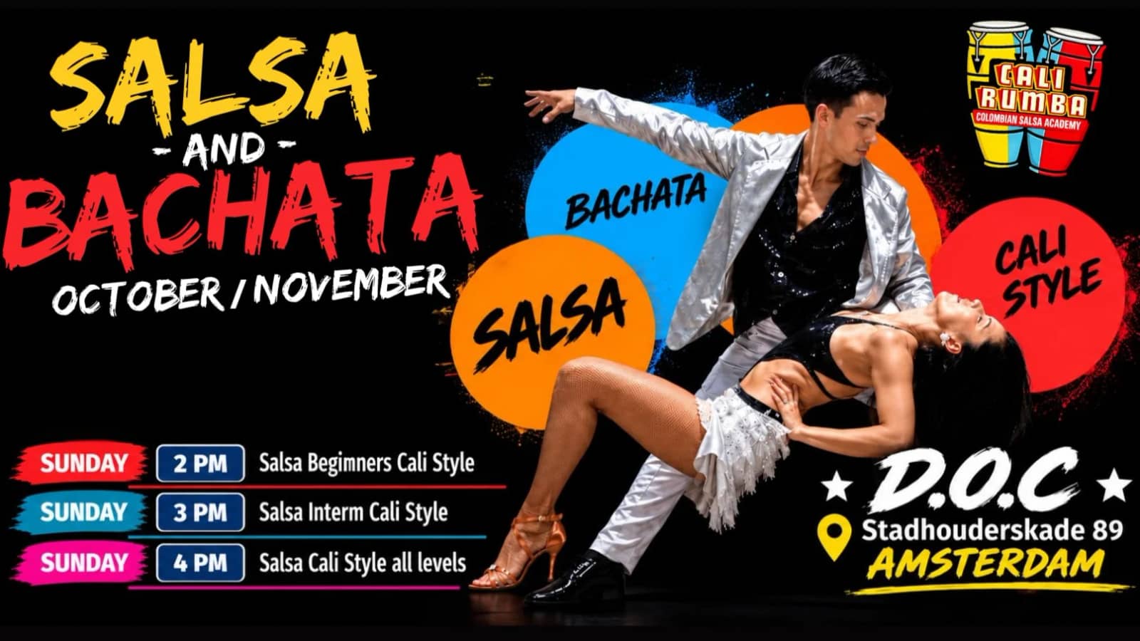 Salsa & Bachata Classes Schedule @D.O.C - October / November 2026