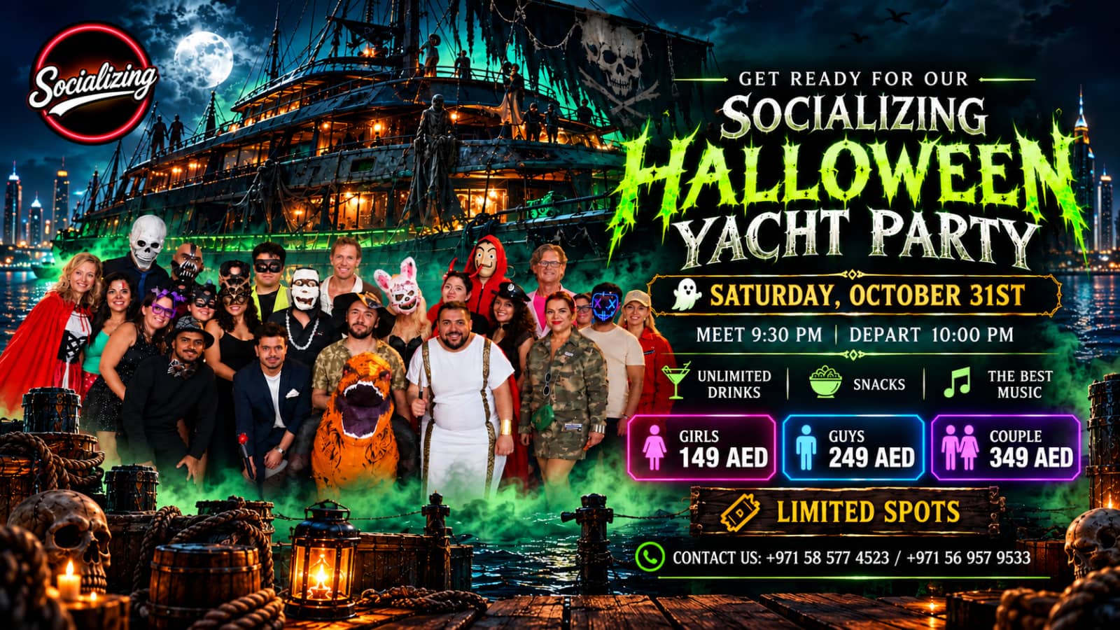 π₯π§ββοΈ Socializing Halloween Yacht party! π