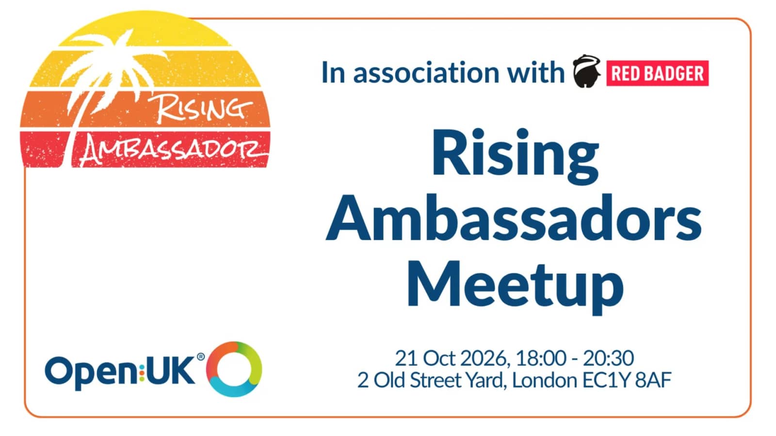 OpenUK Rising Ambassadors Meetup in London - October 2026