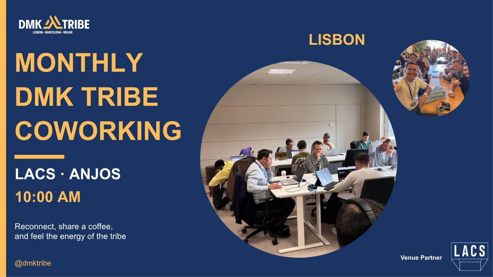 LISBON: Monthly DMK Tribe Coworking @ LACS Anjos!! ✨
