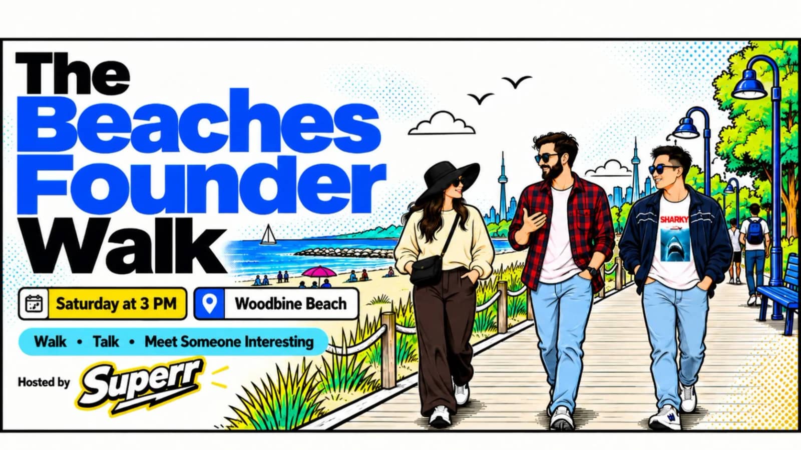 π The Beaches Founder Walk - Walk, Talk & Meet Interesting People