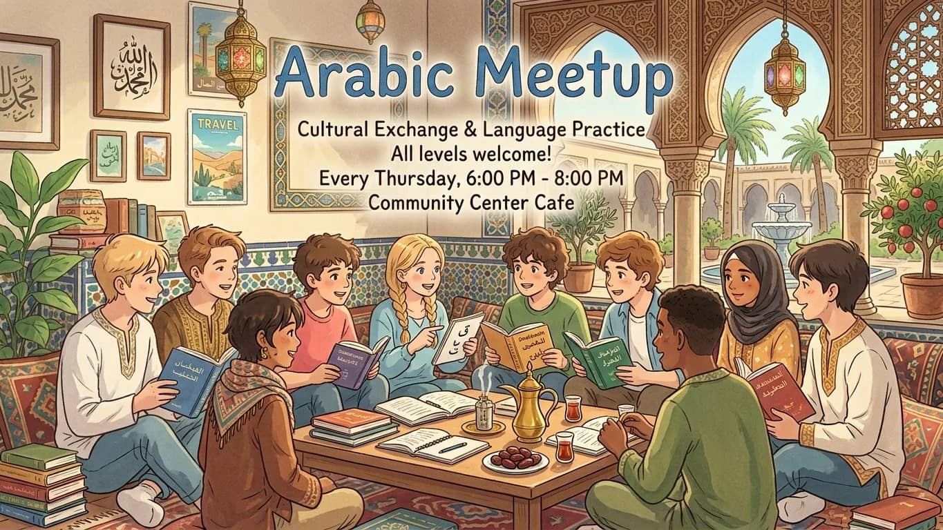 🐪🌵 Arabic Meetup 🌙 لقاء التبادل العربي ✨