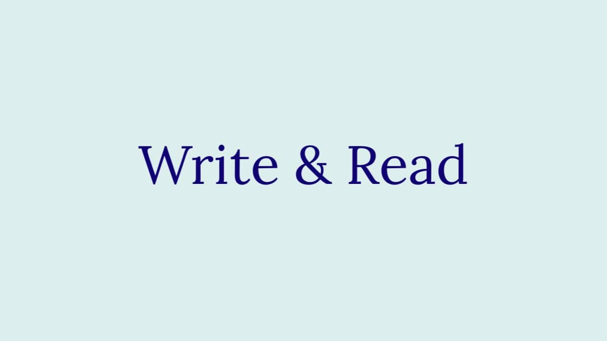 Write & Read