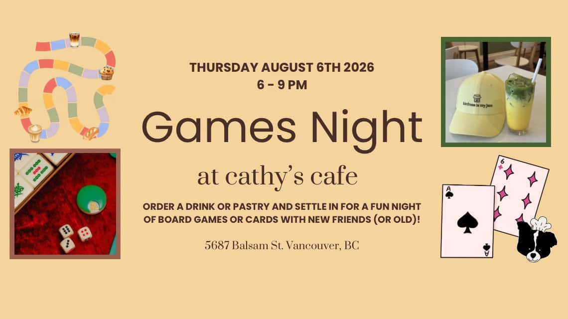 Board Games Night at Cathyβs Cafe