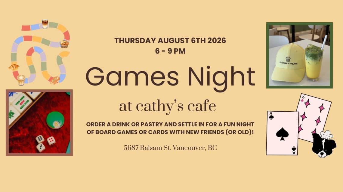 Board Games Night at Cathy’s Cafe
