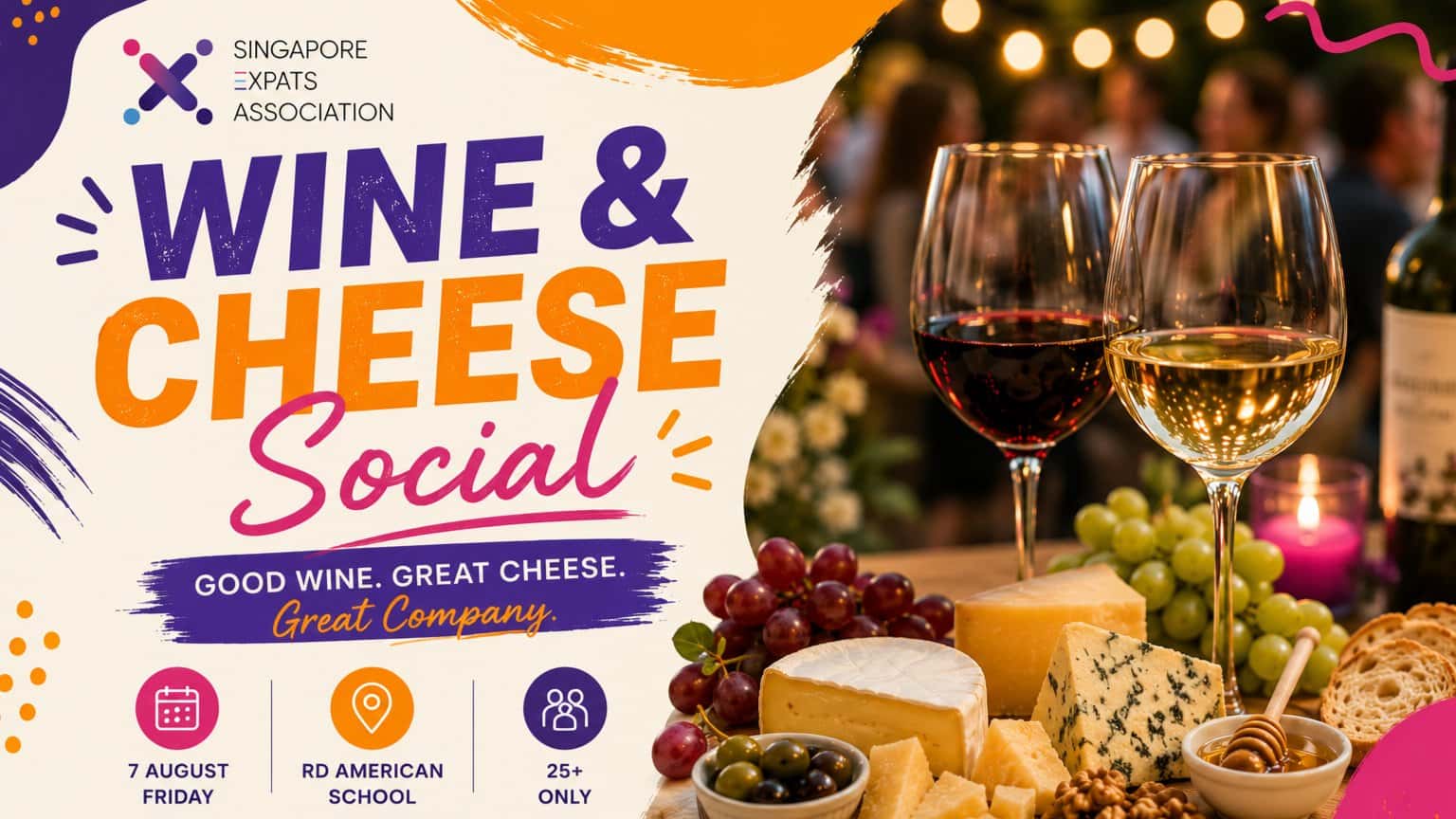 Wine & Cheese Expat Social | RD American School (25+)