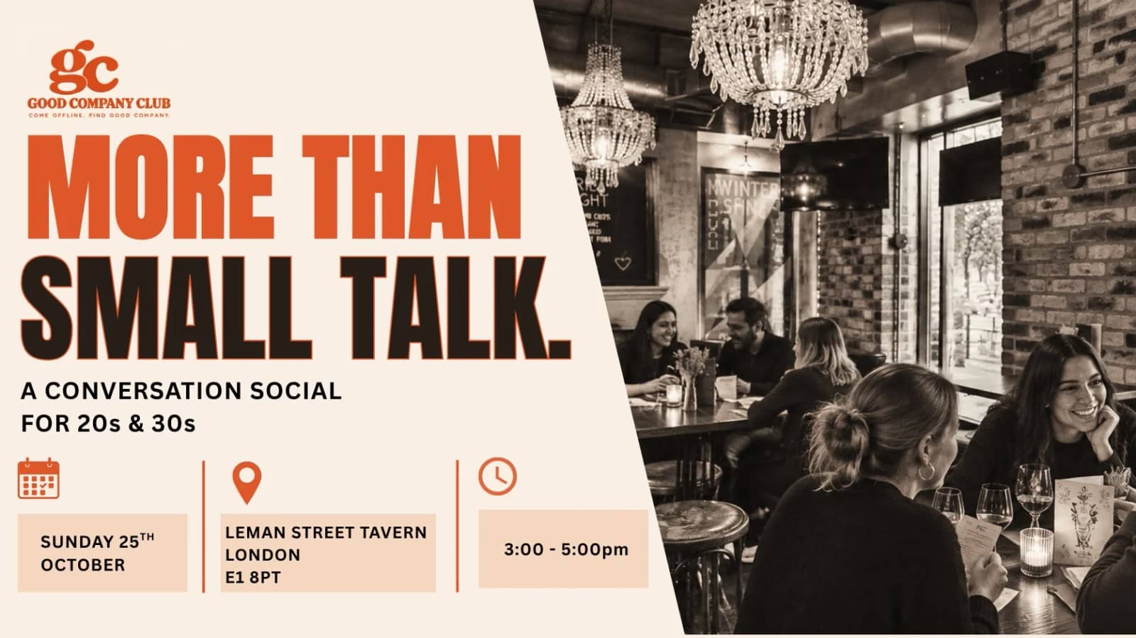 More Than Small Talk | London Conversation Social for 20s & 30s