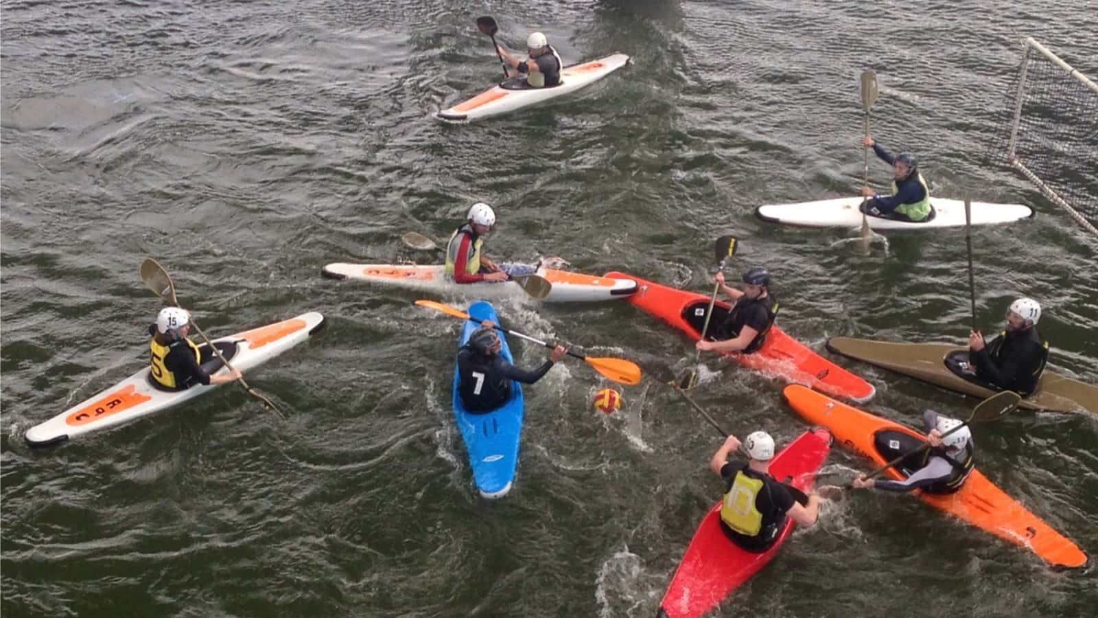 Beginners' Kayak Polo practice