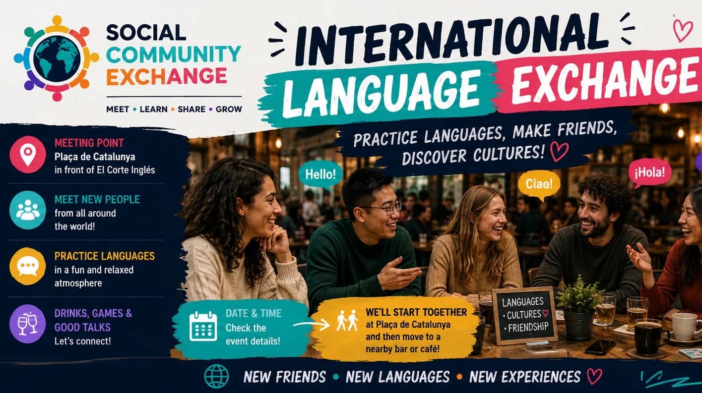 🌍 Barcelona International Language Exchange 🗣️🇪🇸