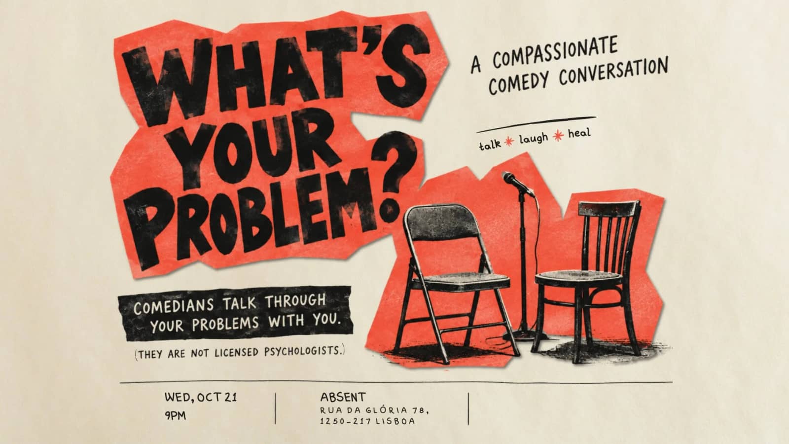 What’s your Problem? Uncertified therapy from comedians