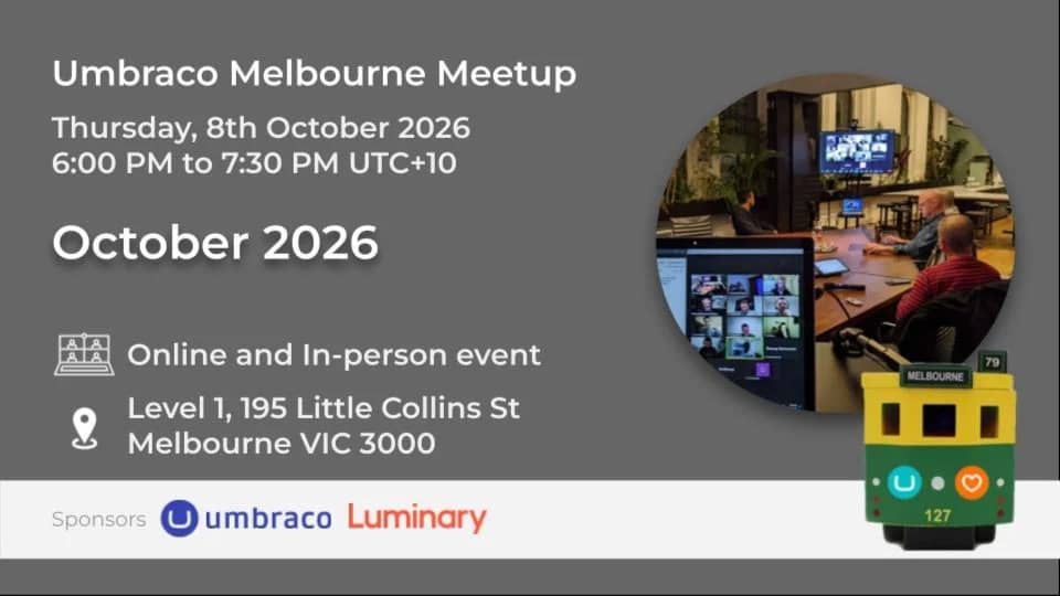 🚃Umbraco Melbourne Meetup