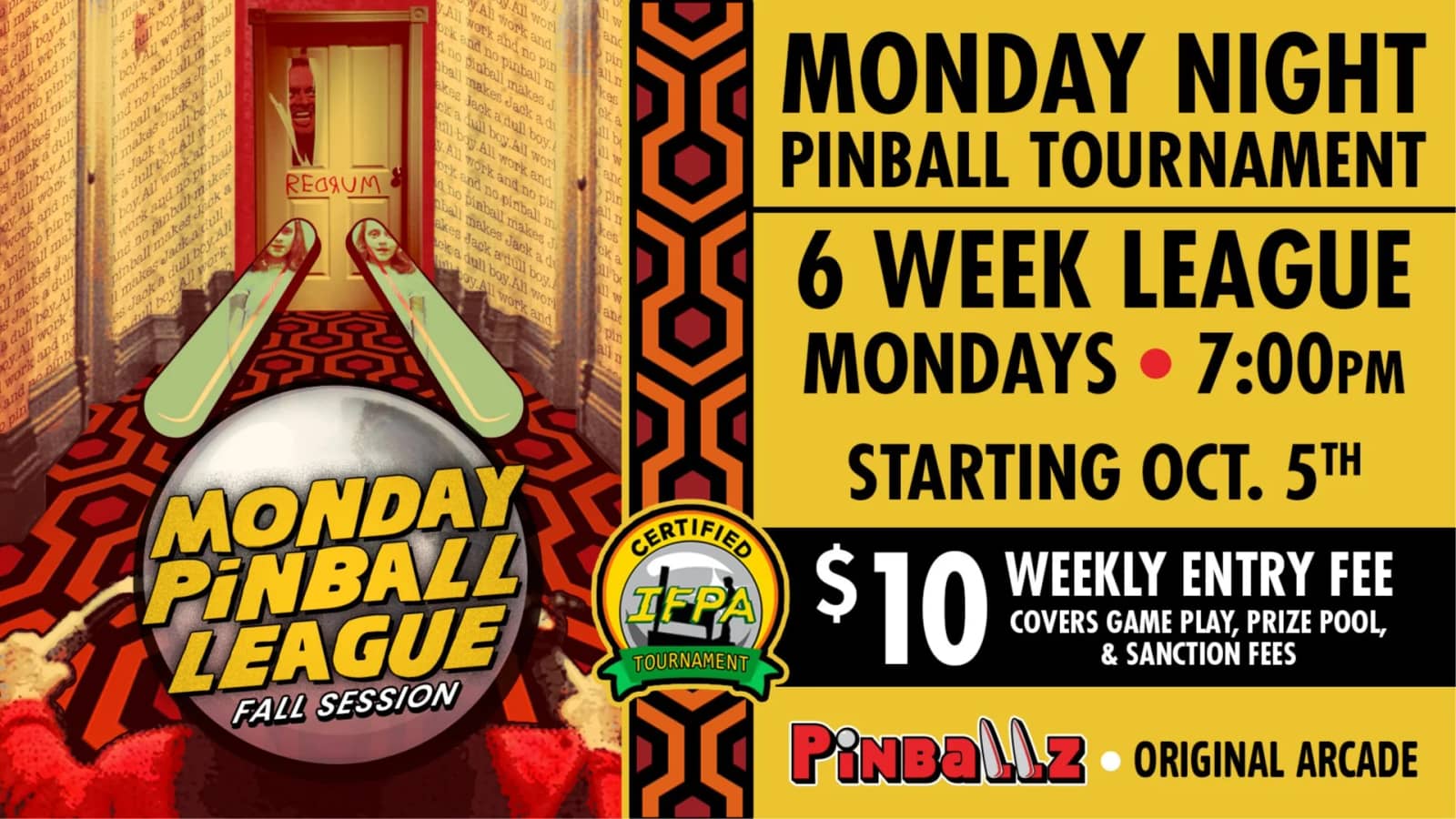 Pinballz Monday League – Fall Session 1