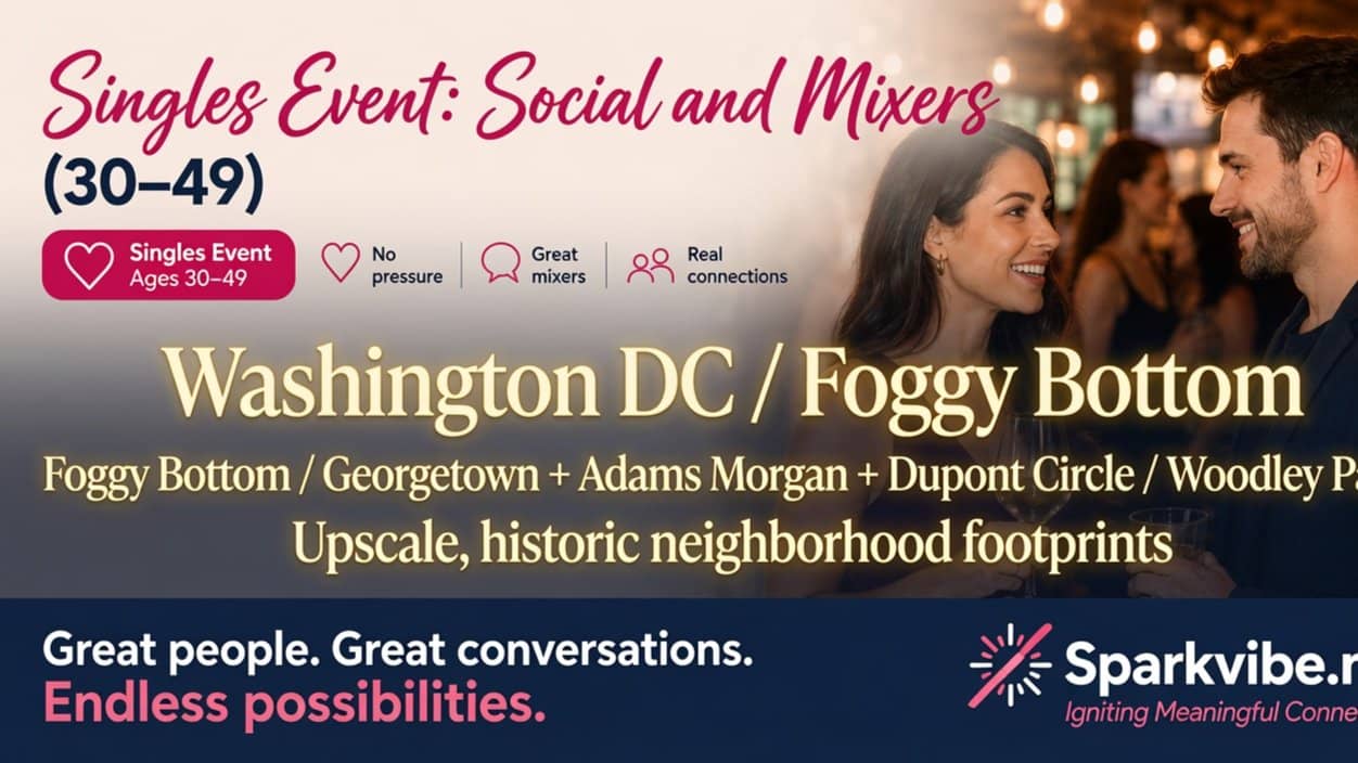 Singles & Dating 30β49 Foggy Bottom / Georgetown / Adams Morgan / Woodley Park