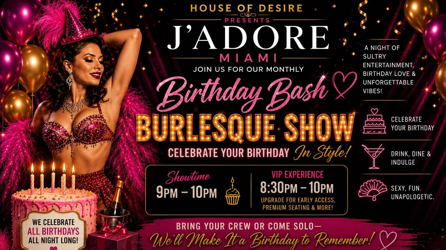 September Birthday Bash Burlesque Show