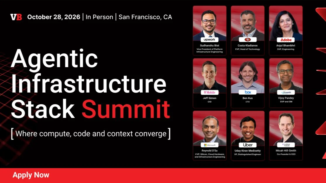 Agentic Infrastructure Stack Summit by VentureBeat | SF, Oct 28