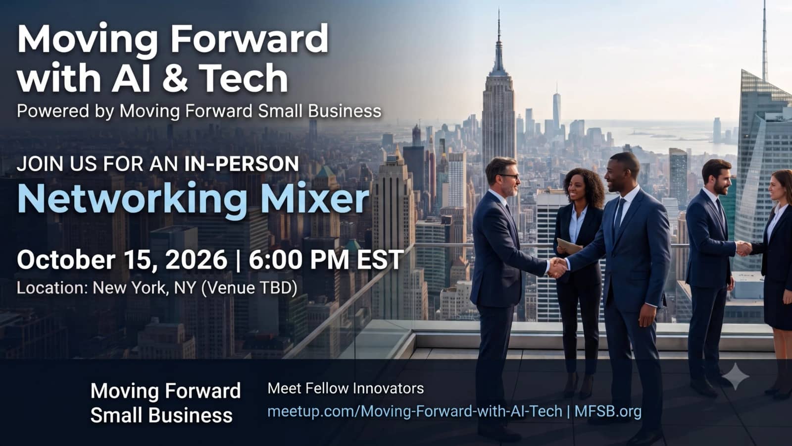 Moving Forward NYC: AI & Tech Small Business Relaunch Mixer