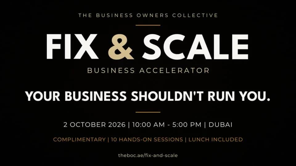 Fix & Scale Dubai | Free Business Workshop for Business Owners