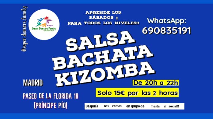 CLASES DE SALSA, BACHATA Y KIZOMBA